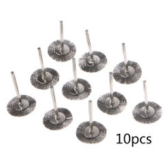 10pcs 22mm Platinum Blade Stainless Steel Wire Wheel Brush Dremel Rotary Tool for Mini Drill Dremel Polishing Dremel Accessories