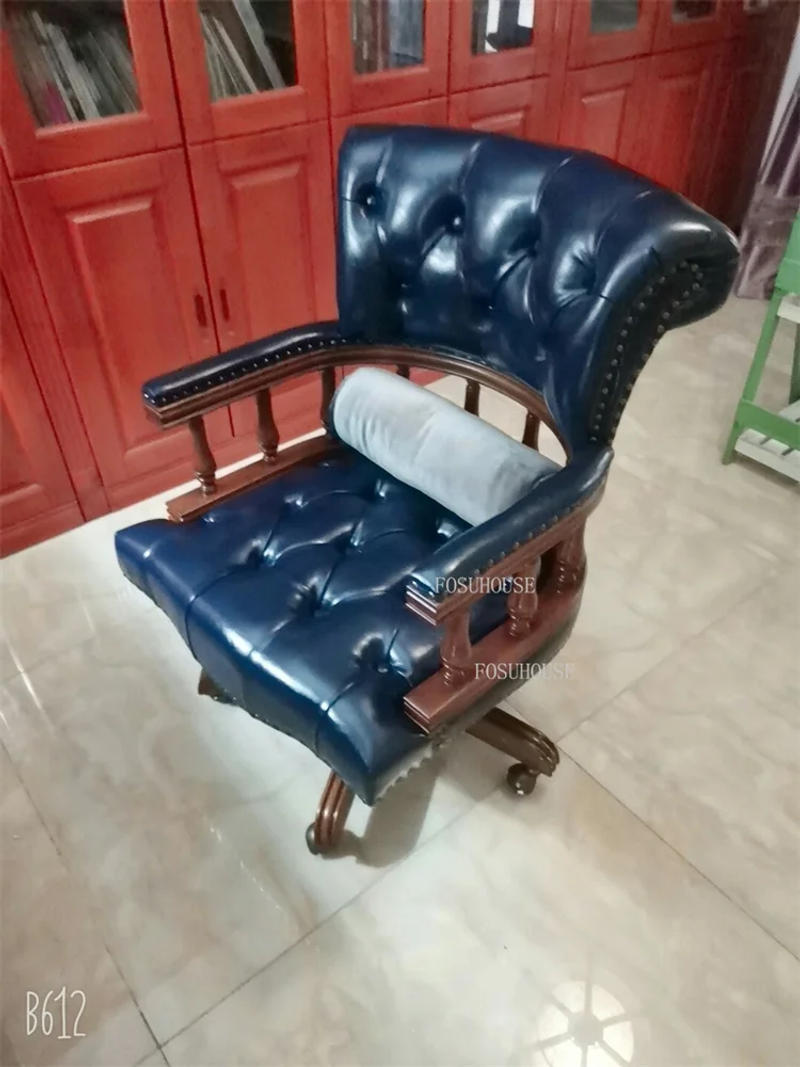 Description Picture 3 of itemAmerican Solid Wood Office Chairs Modern Office Furniture Lift Swivel Backrest game Armchair Home Comfortable Computer Chair