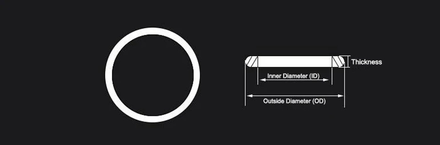 Description Picture 2 of item158.42mm 164.77mm 171.47mm Inner Diameter ID 2.62mm Thickness Black EPDM EPM Rubber Grommet Oil Seal Washer O Ring Gasket
