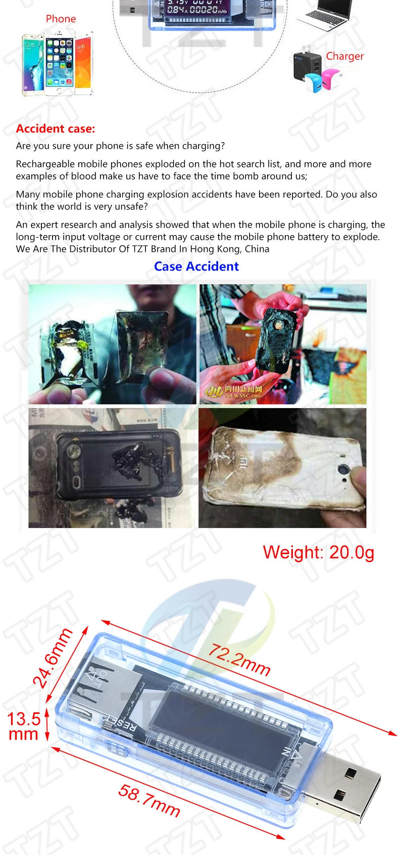 Description Picture 6 of itemVoltage Meters Current Voltage Capacity Battery Tester USB Volt Current Voltage Doctor Charger Capacity Tester Meter Power Bank