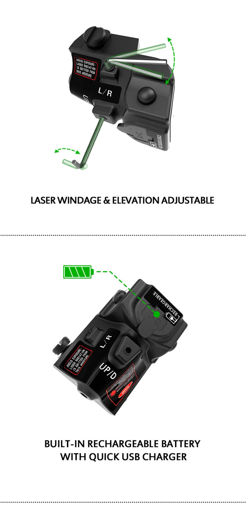 Description Picture 6 of itemGlock Laser Sight Taurus G2C G3 TORO Pistol, Green Blue Red Lasers Scope Weapons, Bore Pistol for PT111 1911 Beretta PX4 Handgun