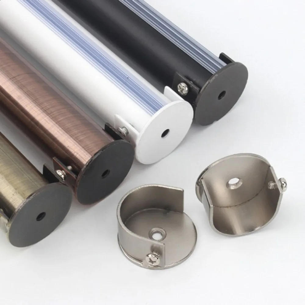 Description Picture 2 of item2PCS 28mm Curtain Rod Bracket Holder Recessed Wndow Curtain Pole Bracket Window Treatment Hardware Metal Wardrobe Rod Holders