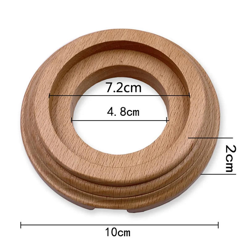 Description Picture 2 of itemSwitch Accessories Wooden Base Round Hole Diameter 72 mm Retro Switch Socket Wooden Base Brown Primary Wood Color