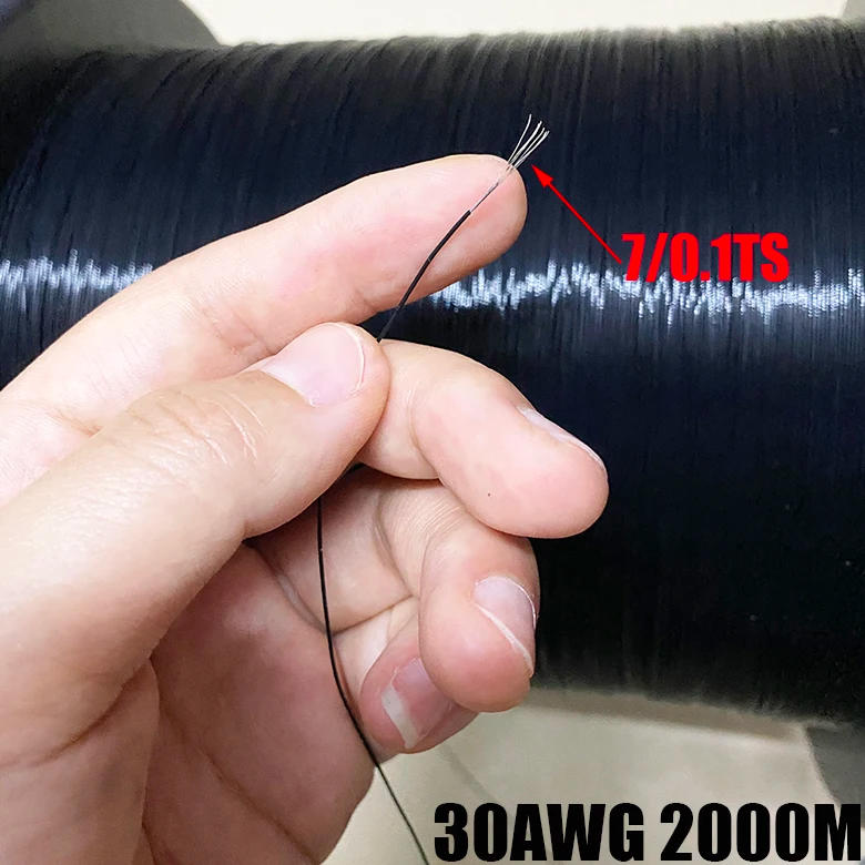 Description Picture 4 of item30AWG Mounting Wire Ultra-fine Special Fine Cable  Black Grey Red FEP High Temperature Multi-strand Electronic Wire