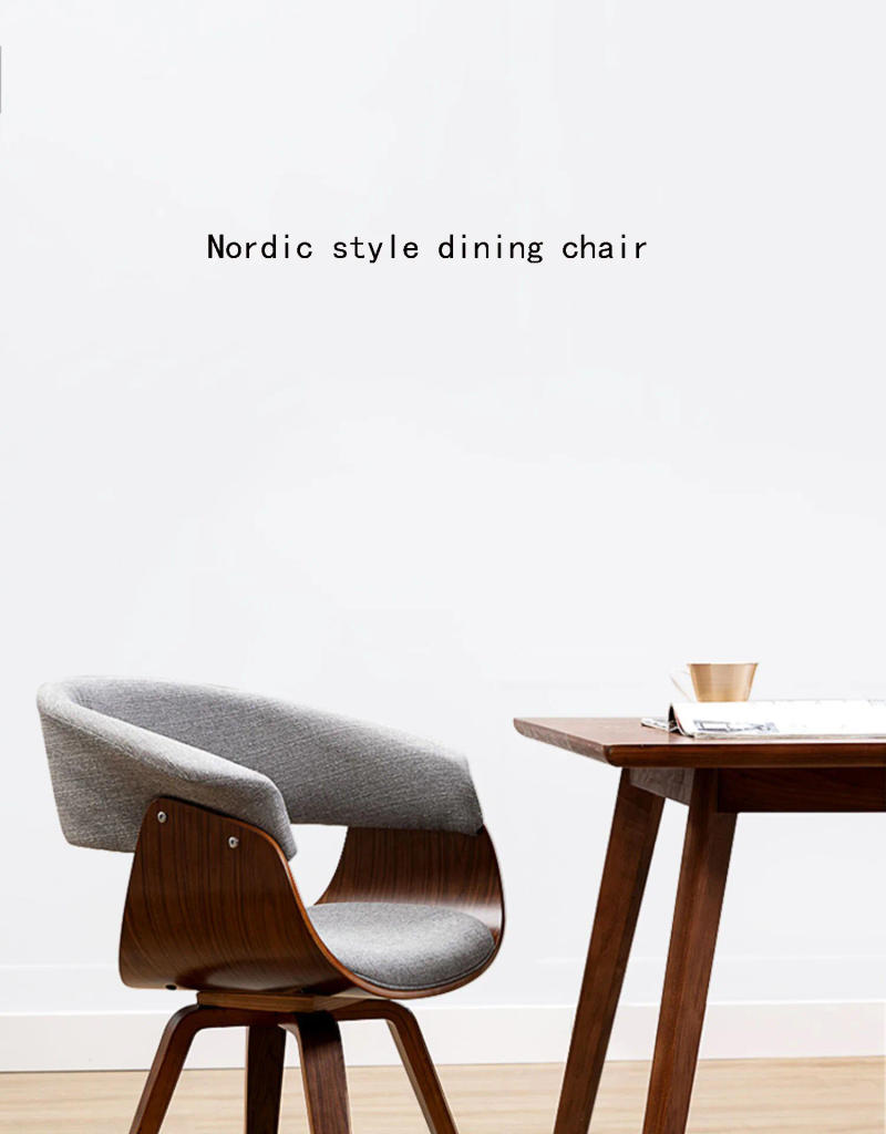 Description Picture 4 of itemDining chair student chair North European modern simple solid wood light luxury dining chair household Italian dining table chai
