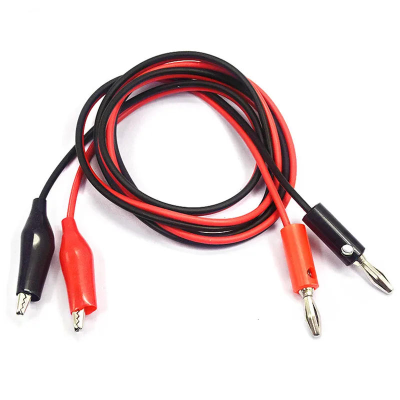 Description Picture 4 of item1M Alligator Cilp to Banana Plug Test Cable Lead Connector Dual Tester Probe 35mm Crocodile Clip for Multimeter Measure Tool