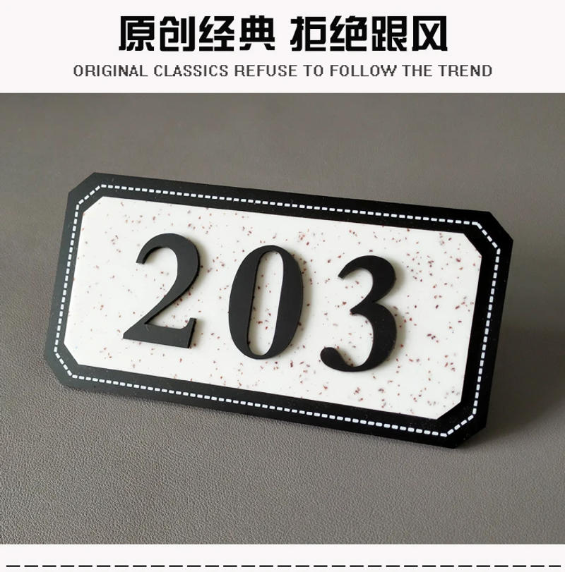 Description Picture 4 of itemHouse number home hotel hotel box room number dormitory identification house number digital custom creative signage custom