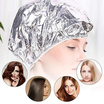 Shower Cap Heat Insulation Aluminum Foil Hat Elastic Bathing Cap Lady Home Hair Care Constant Temperature Hat Hairdressing Salon