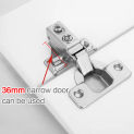 35/40mm Cup American Short Arm Damping Hydraulic Buffering Hinges, Furniture Small Shoe Wardrobe Cabinets Narrow door Hinge