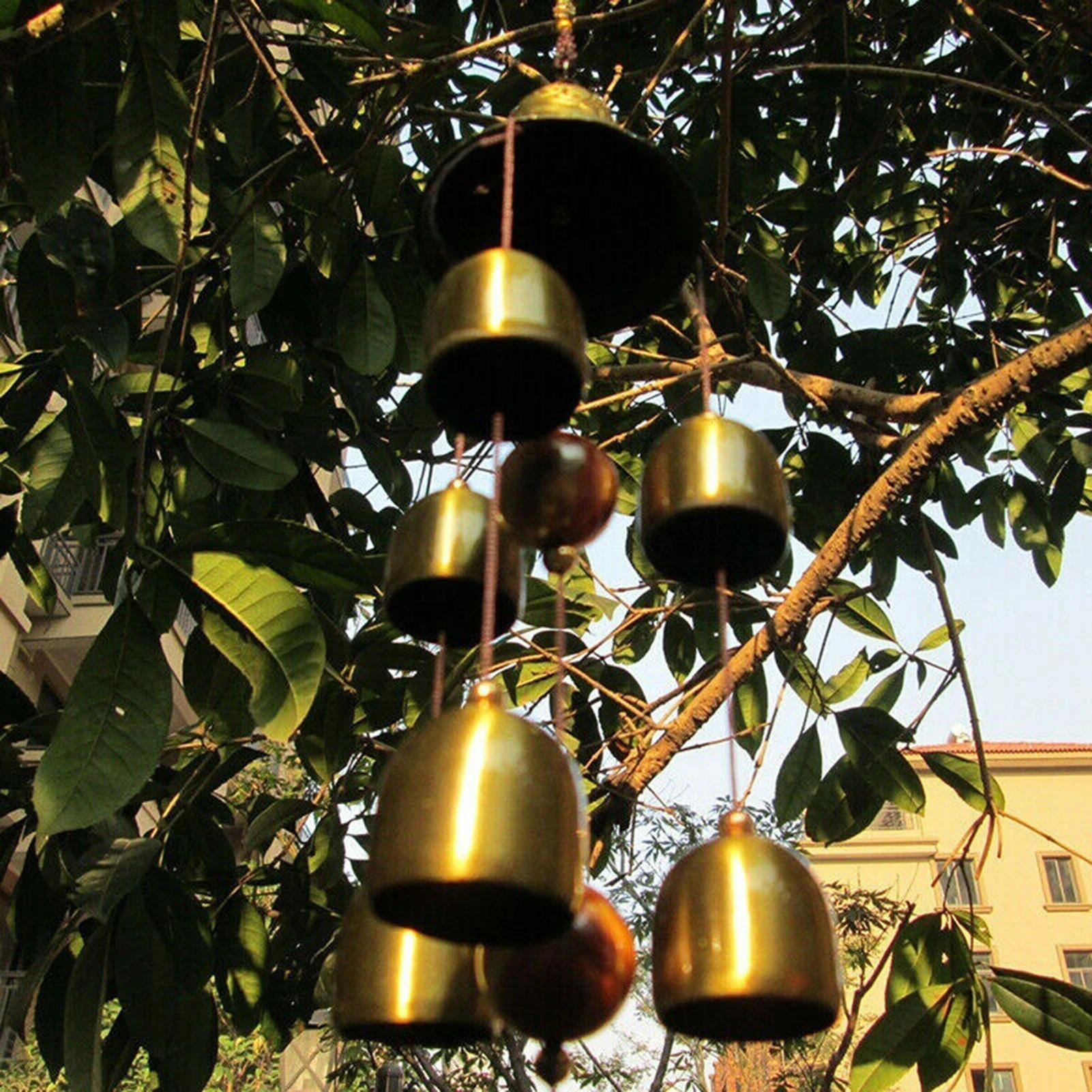 Description Picture 6 of item6 Copper Bells Outdoor Metal Wind Chimes Yard Garden Hanging Ornament Decor