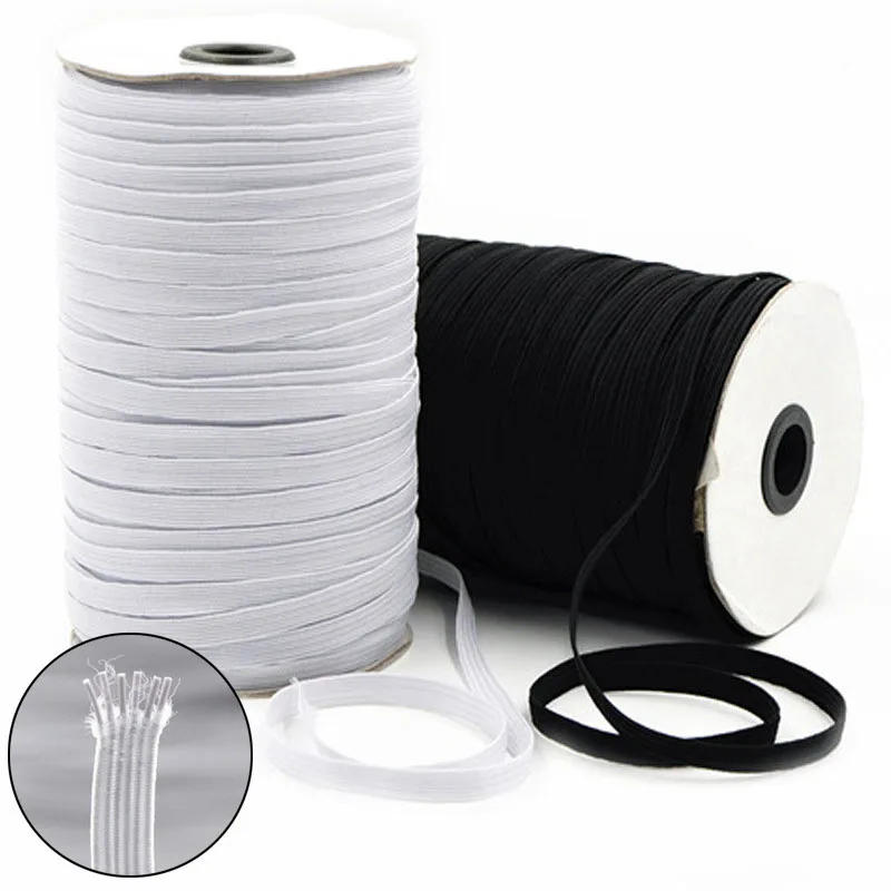 Description Picture 6 of item3/6/8/10 5yards Elastic Band Masks Sewing Elastic Ribbon Elastic Spandex Band Trim Sewing Fabric DIY Garment Accessories