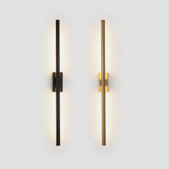 Modern metal tube wall lamps Bedroom foyer washroom living room toilet bathroom black gold Decor Wall sconce LED Mirror Light