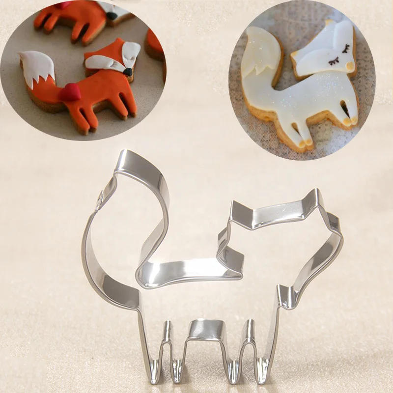 Description Picture 2 of item1pcs Fox Animal Stainless Steel Cookie Cutter patisserie Biscuit Mould Sugarcraft Fondant Cake Decor Kitchen Tools Baking Pastry
