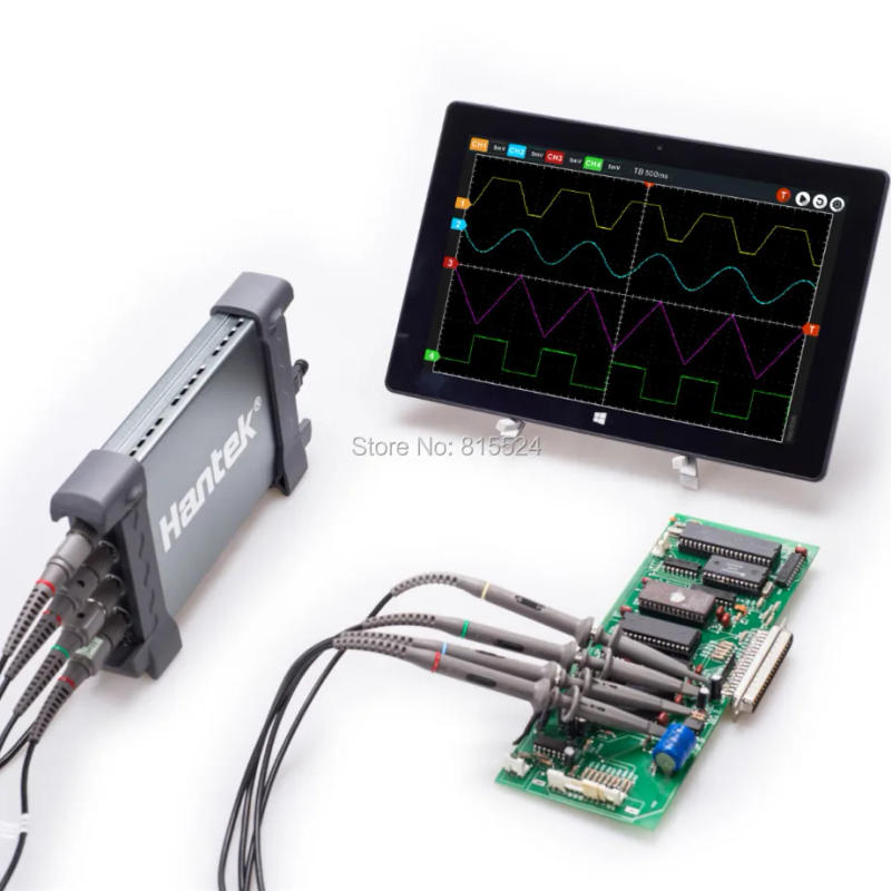 Description Picture 4 of itemHantek 6254BE Digital Storage Oscilloscope 4 Channels 250Mhz Bandwidth Automotive Oscilloscopes USB PC Osciloscopio