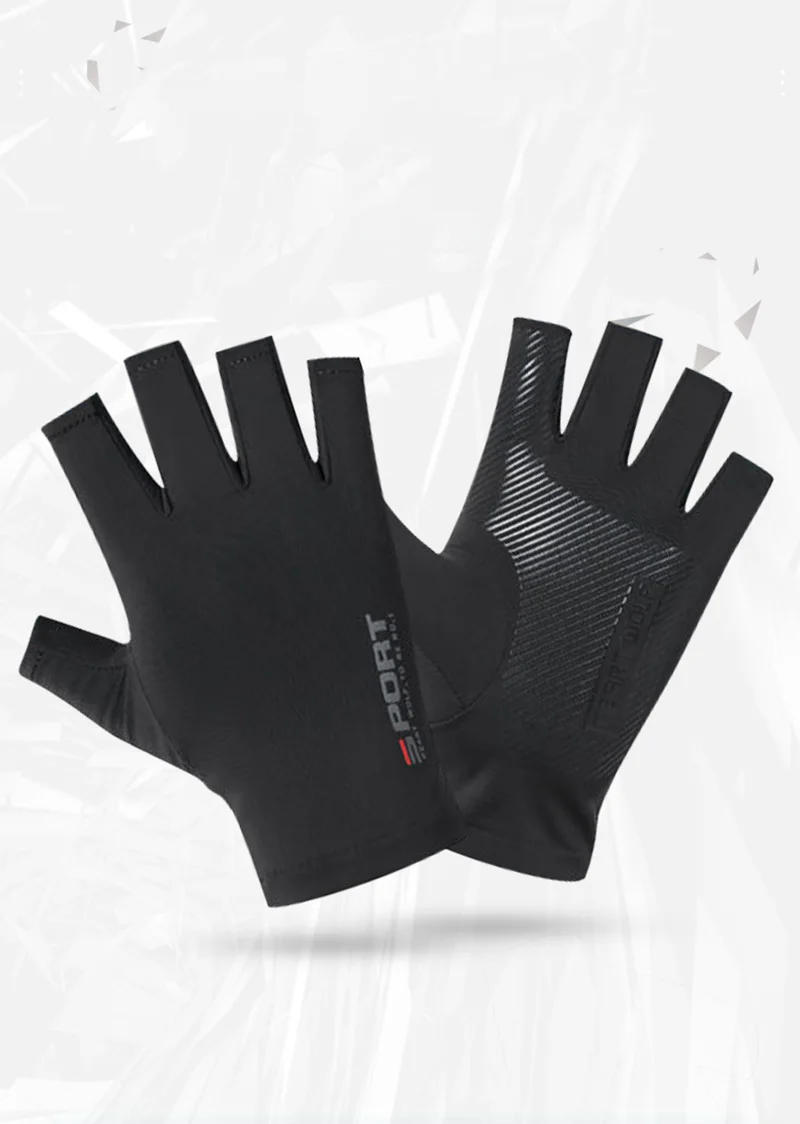 Description Picture 4 of item1pair Fishing Gloves Men And Women Half Fingers Ice silk Gloves Outdoor Gloves Summer Sunscreen Non-slip Gloves Sunscreen Gloves