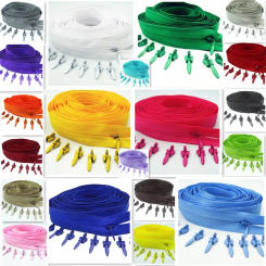 Invisible Nylon 3# Zipper 10 Meters Long Zipper 20 Auto Locking Sliders Used For Clothing Handbags