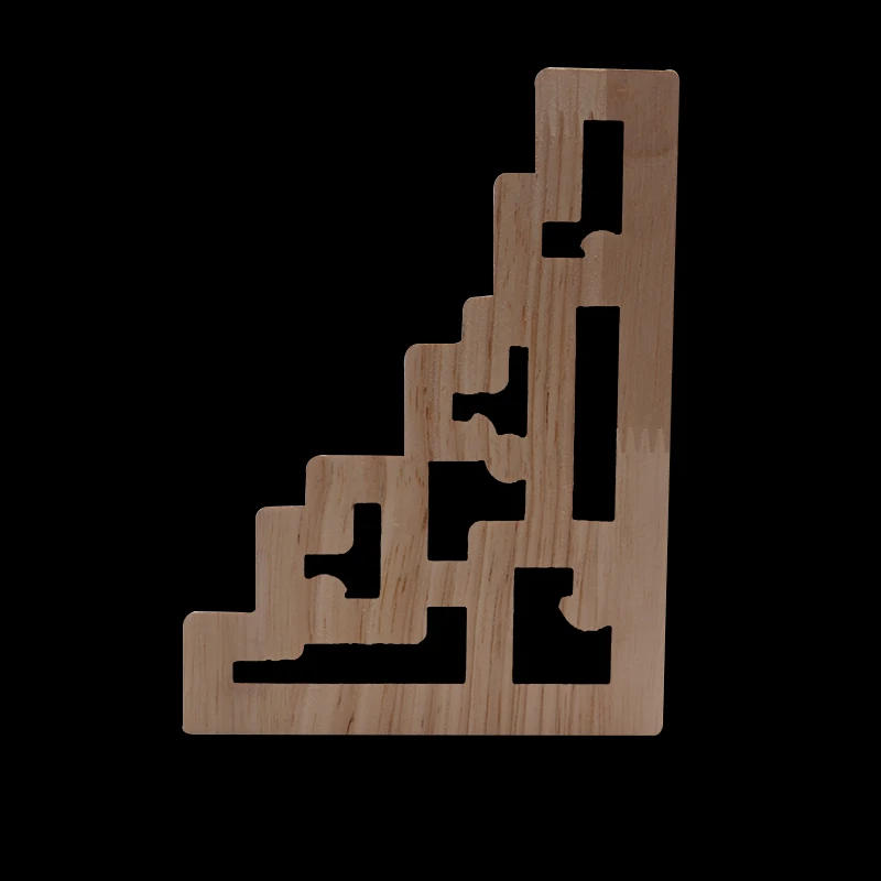 Description Picture 6 of itemWood Decal  Wood Figurines Wood Applique Onlay Modern Retro Long Leaves Crown Rubber Wood Furniture Corner Walls Doors European