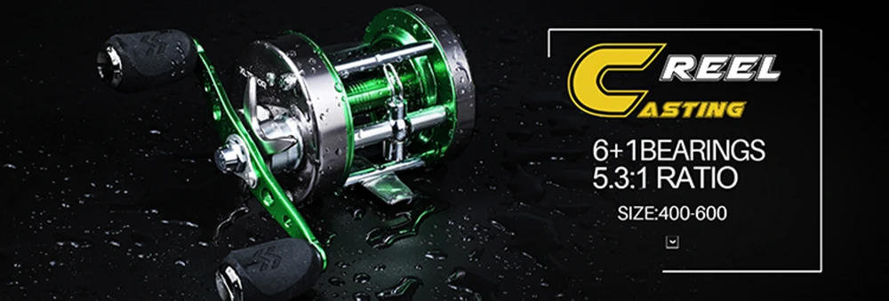 Description Picture 2 of itemSougayilang Trolling Reel Drum Fishing Reel Left/Right Hand Casting Sea Fishing Reel Large Line Capacity Baitcasting Reel