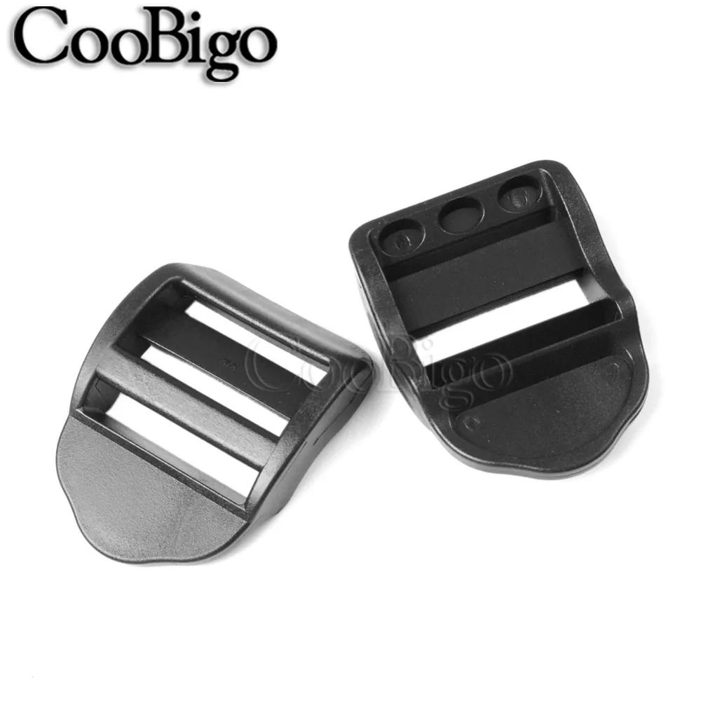 Description Picture 4 of item20mm 25mm 32mm 38mm Plastic Tri-Glider Ladder Lock Slider Buckles Webbing Adjuster Belt Fasteners for Backpack Strap Black