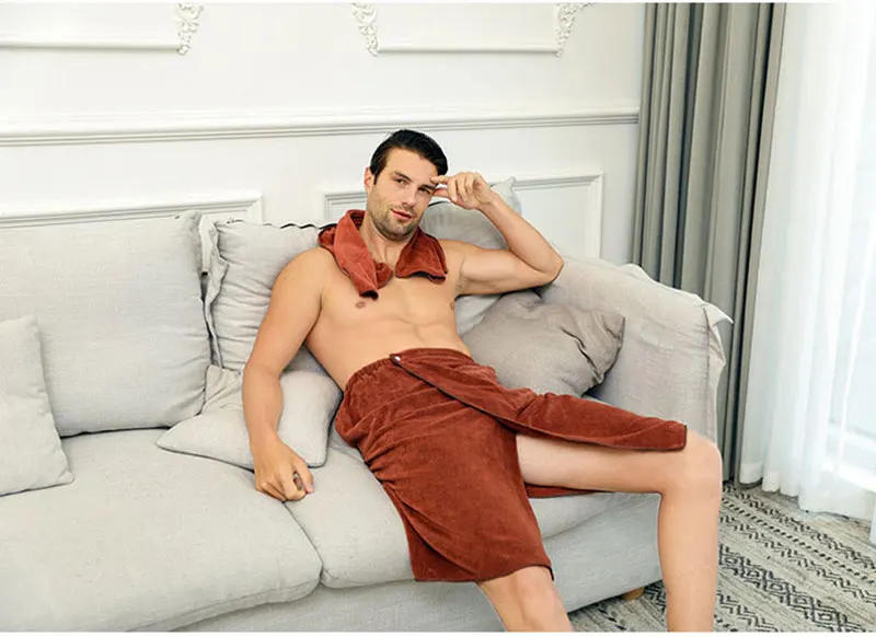 Description Picture 5 of itemMan Wearable Magic BF Bath Towel with Pocket Soft Swimming Beach Bath Towel Blanket Male Shower Skirt sport Gym Towels Sheet Set