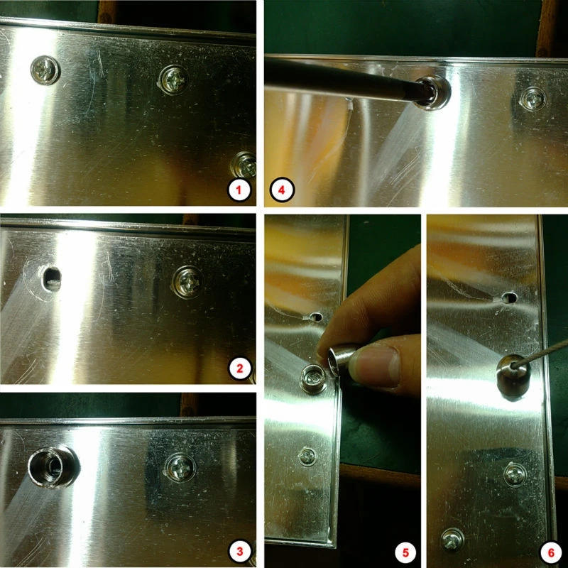 Description Picture 5 of item10pcs/lot 11.5mm Copper Chrome-plating Bullet Screw Holder for Panel Lights and 1.0-1.3mm Lamps Hanging Wire&Rope