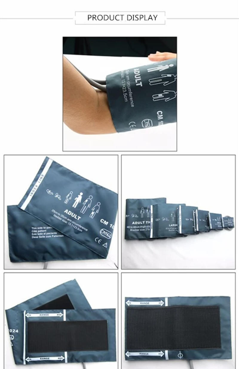 Description Picture 6 of itemMedical Adult Blood Pressure Cuff Sleeve Neonatal Infant Child Cuff Belt  for Sphygmomanometers NIBP Monitor Cuff Single Tube