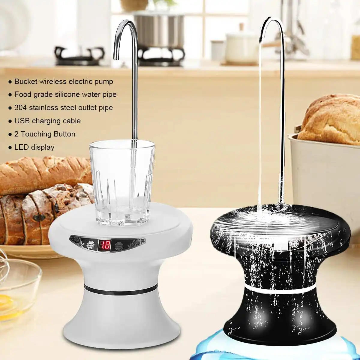 Description Picture 5 of itemElectric Water Dispenser Wireless Automatic Portable Water Pump  Dispenser USB Rechargeable Single Cooling Type Water Dispenser