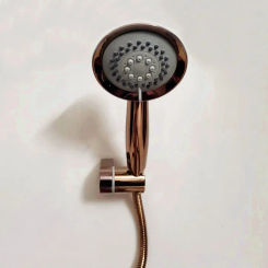 rose Gold Color abs Hand Held Shower Head Wall Holder Bracket 1.5M Hose Set Water Saving Bathroom Handheld Sprayer TH987