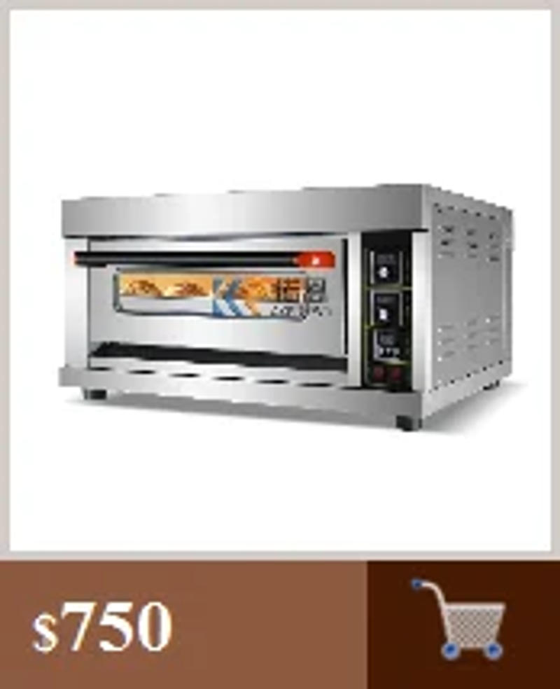 Description Picture 3 of item3 Decks 12 Trays Gas Baking Oven Commercial Large Kitchen Equipment Pizza Cake Oven Moon Cake Bread Bakery Machines with Steam