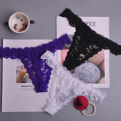 Sexy sheer lace Women lingerie high waist Thongs plus size G-string Underwear Panties Briefs Ladies T-back 1pcs/Lot zhx99