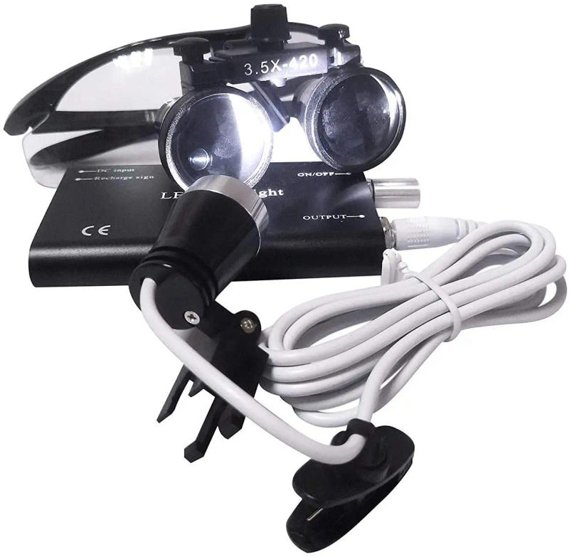 Description Picture 6 of itemSurgical Magnifiers  3.5X DentaL Medical Binoculars with Headlight Lamp (Black)