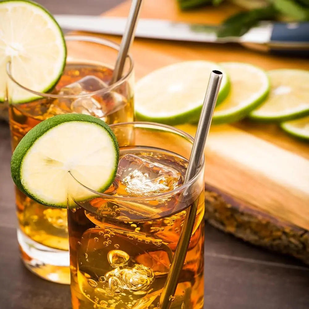 Description Picture 4 of item4pcs Short Metal Straws 304 Stainless Steel Straws Eco Reusable Drinking Straws for Kids Drinkware Bar Cocktail Glasses Cup