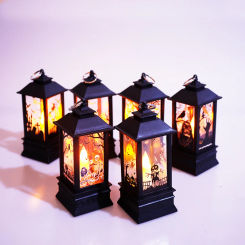 Halloween Candle LED Lamp Terror Pumpkin Witch Skull Lantern For Halloween Home Party Decoration Prop