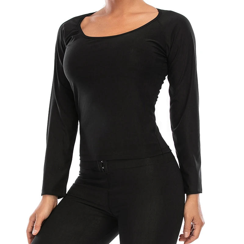 Description Picture 5 of itemBody Shaper Long Sleeve TOP Sauna Shapers Hot Sweat Sauna Effect T-Shirts Tops Slimming Fitness Shapewear Workout Gym