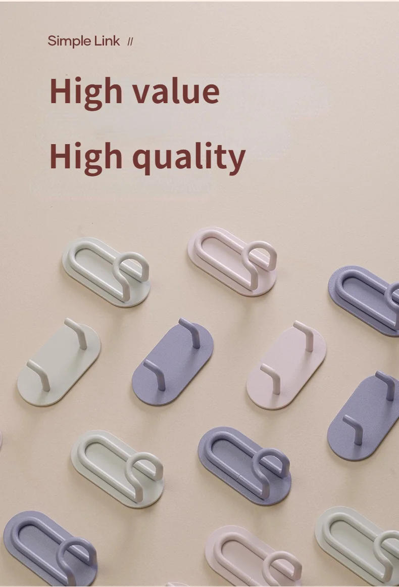 Description Picture 4 of itemPunch-free Metal Hook Strong Viscose Adhesive Hook Load-bearing Door Back Wall Bathroom Kitchen Key Seamless Nail Clothes Hanger