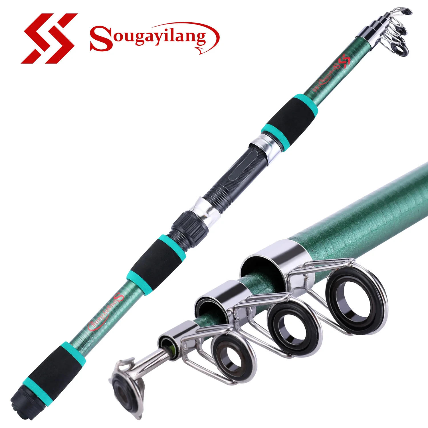 Description Picture 5 of itemSougayilang 2.1m-3.6m Spinning Fishing Rod Carbon Trout Carp Telescopic Fishing Pole Lure Fishing Rod Tackle