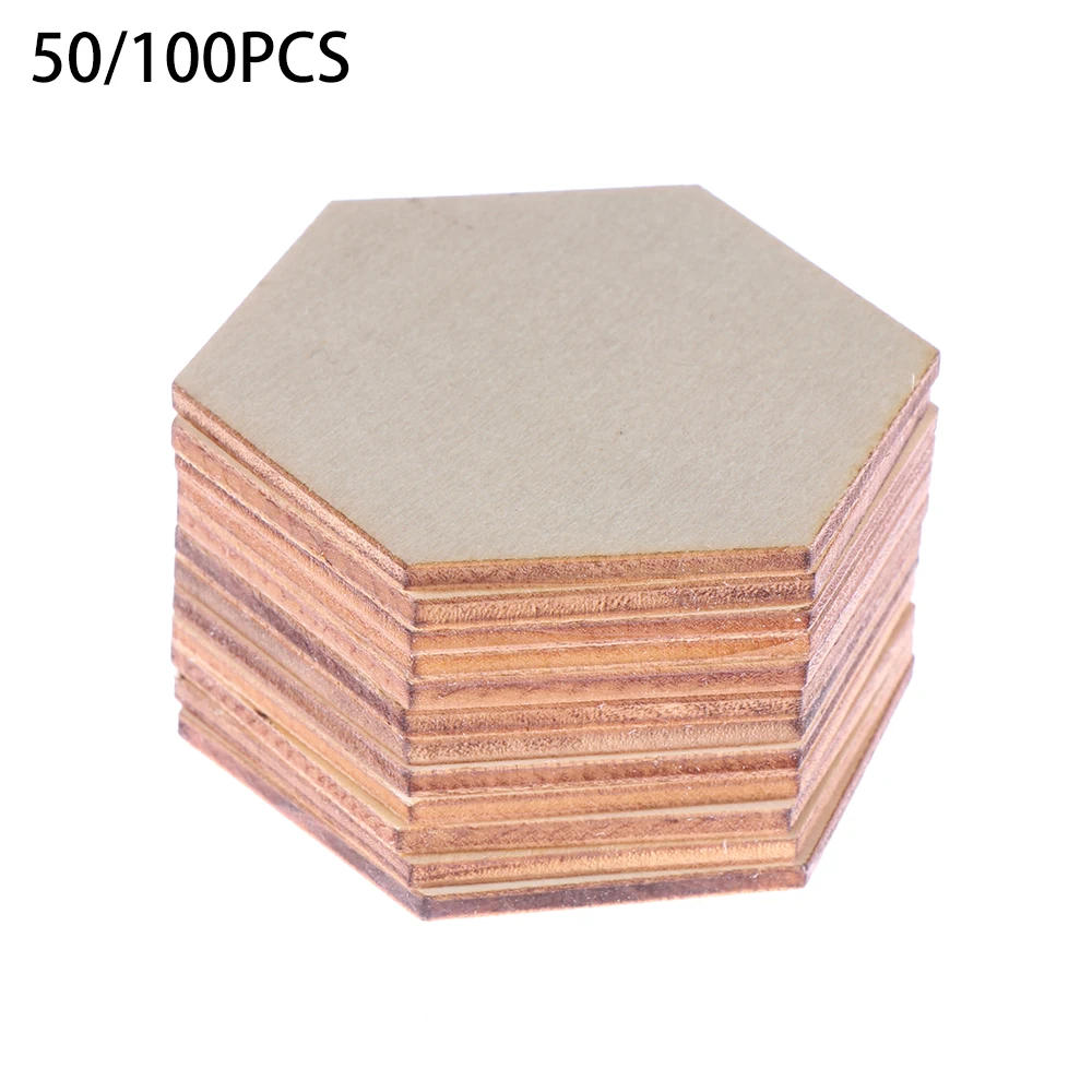 Description Picture 5 of item50/100pcs Wood DIY Laser Cut Embellishment Craft New Hexagonal Shape Decor Ornaments Wedding