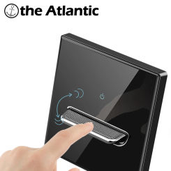 Wall Light Switches1 2 3 4 Gang 1 2 3 Way Light Switch With LED Indicator Intermediate Switch Reset Switch Black Glass Panel 16A