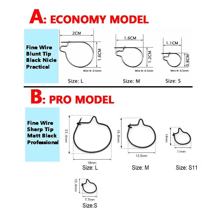 Description Picture 4 of item20PCS Carp Fishing Maggot Clip Fishing Bait Ring Hooks Bait Sting Boilie Pin Spike Live Bait Lure Hook Carp Chod Hair Rig Tackle