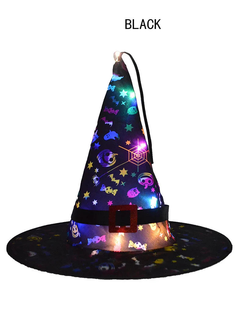 Description Picture 5 of itemWomen Girls Adult Light Up LED Wizard Costume Pumpkin Witch Hat Tutu Skirt Cosplay Props Glow Party Halloween Festival Christmas