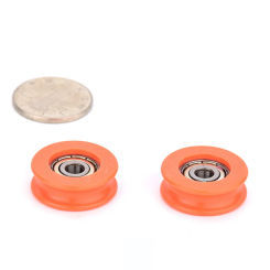 25mm Diameter x 9mm Width POM U-Groove Wheel with Roller Bearing, 73kg Capacity, Guide Pulley Roller for Doors Window