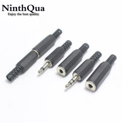 1/2/5 Pair 3.5mm 2/3pole mono stereo male  Audio plug Connector Female Welding Jack Cold Pressure Solder Socket Electric Adapter