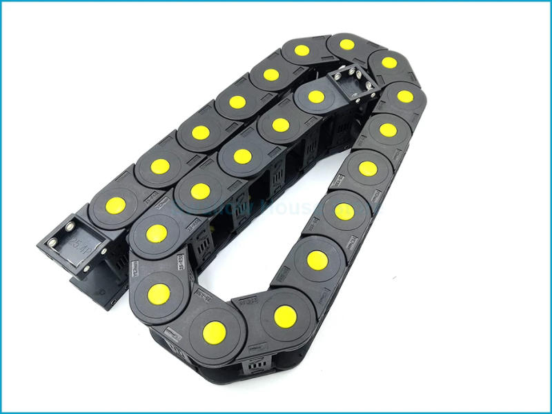 Description Picture 6 of item1.5 Meter 55x125mm Transmission Drag Chain Wire Carrier Cable Bridge Open On Both Sides Towline With End Connectors