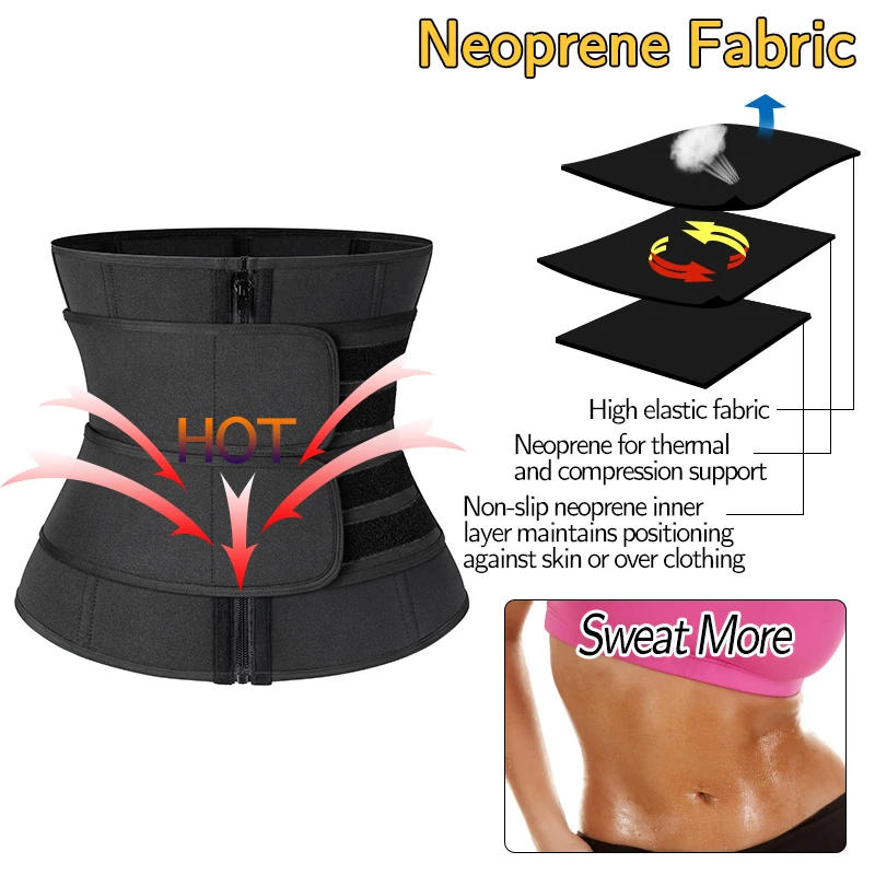 Description Picture 3 of itemShaperwear Waist Trainer Neoprene Sauna Belt for Women Weight Loss Cincher Body Shaper Tummy Control Strap Slimming Fitness Belt