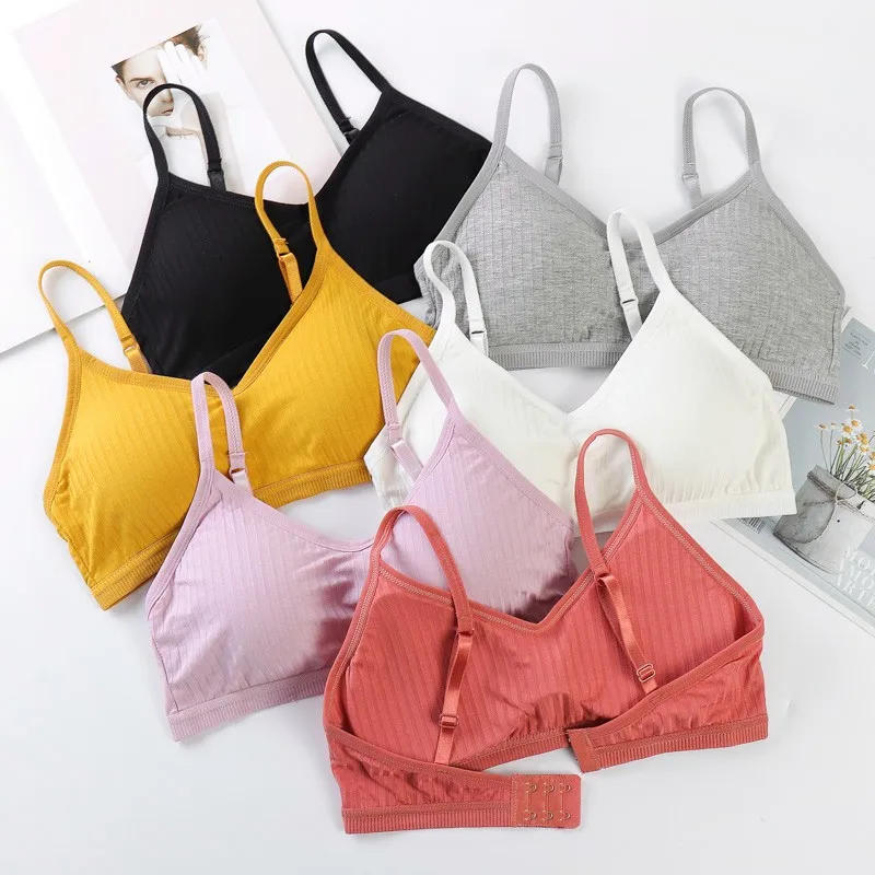 Description Picture 6 of itemSummer Girls Sexy Bra Thin Strap Tank Crop Top Tube Tops Padded Bra Female Sports Underwear Bralette Soft Wireless Brassiere