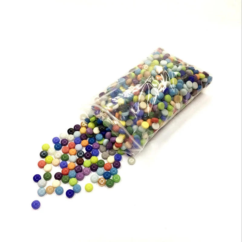 Description Picture 6 of item100g/3.52oz(Approx. 66pcs) 12mm Round Jade Mosaic Tiles Mix Color DIY Mosaic Making Materials Glaze Circel DIY Craft Tile