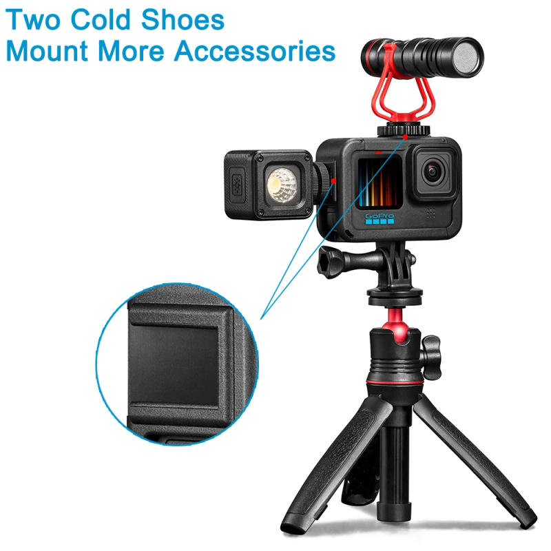 Description Picture 3 of itemFrame Case for GoPro Hero 12 11 10 9 Black Protective Cover Housing Cage Lens Cap Cold Shoe Mount for Go Pro Hero10 Accessories