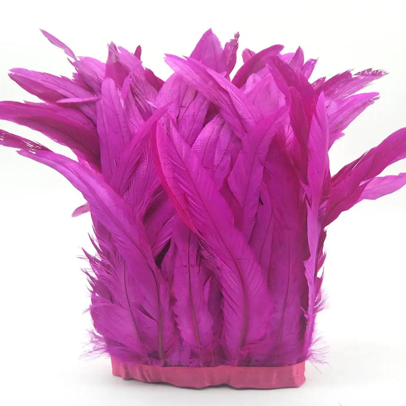 Description Picture 2 of itemWholesale 10Yards Rooster Tail Feather Trim Width 10-12 inches/25-30cm Craft tail Feather Fringe Trim Plume Ribbon