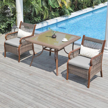 Terrace Coffee Shop Garden Furniture Sets Nordic Outdoor Patio Courtyard Leisure Chairs Living Room Balcony Rattan Table Chair