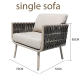0.72m single sofa